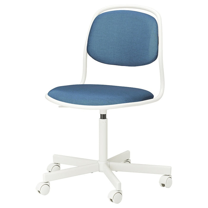 ORFJALL Swivel chair, white/Vissle dark blue, 49501109