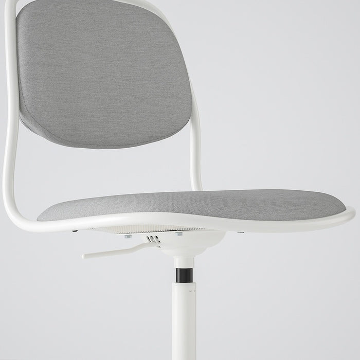 ORFJALL Swivel chair, white/Vissle light grey, 29416013