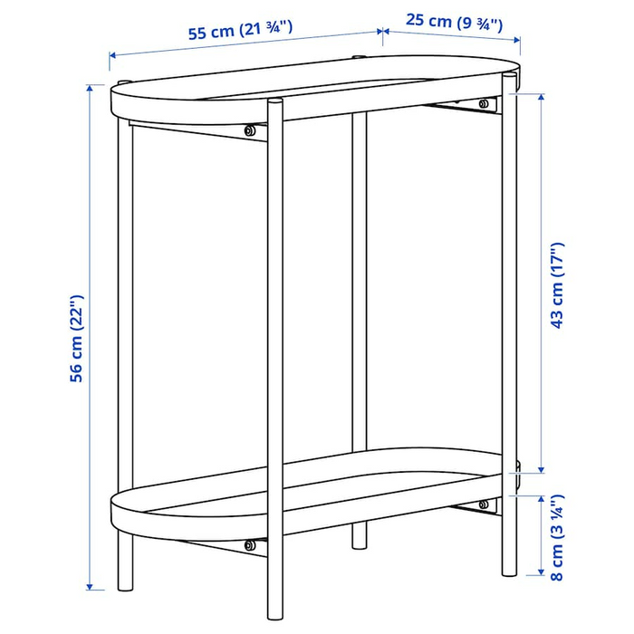 OLIVBLAD Plant stand, in/outdoor white, 56 cm