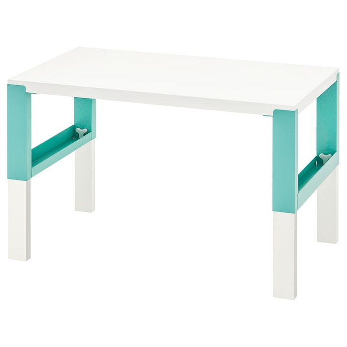 PAHL Desk, white/turquoise, 96x58 cm, 69437476