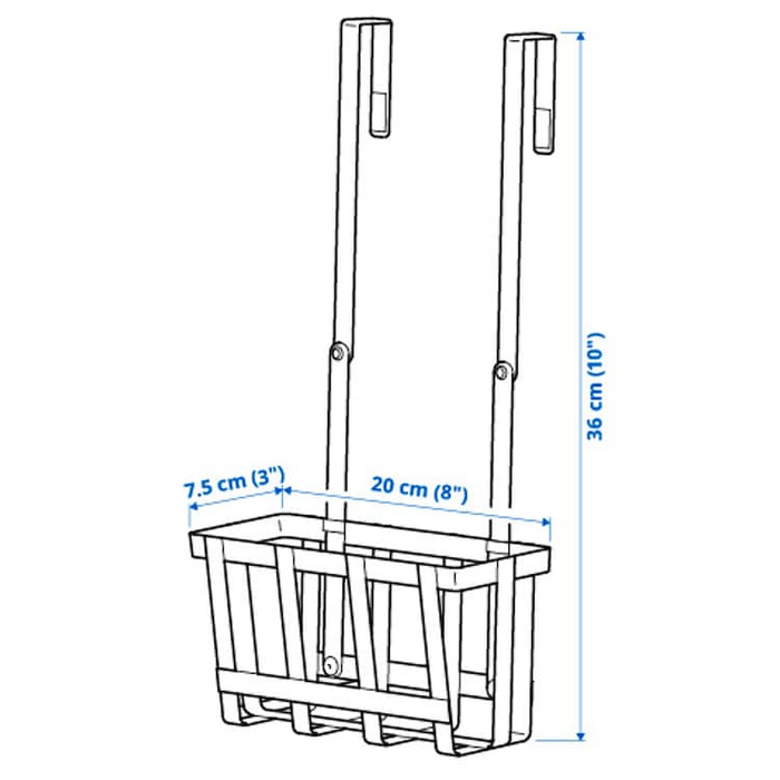 PALYCKE Clip-on basket for cabinet door, 30534421