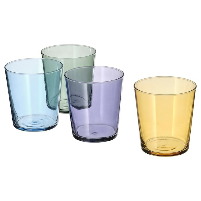 PAPPERSBJORK Glass, mixed colours, 30 cl