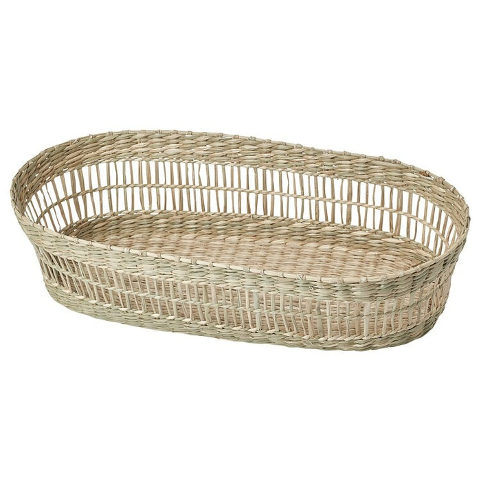 PENNFISK Basket, natural sedge/handmade oval