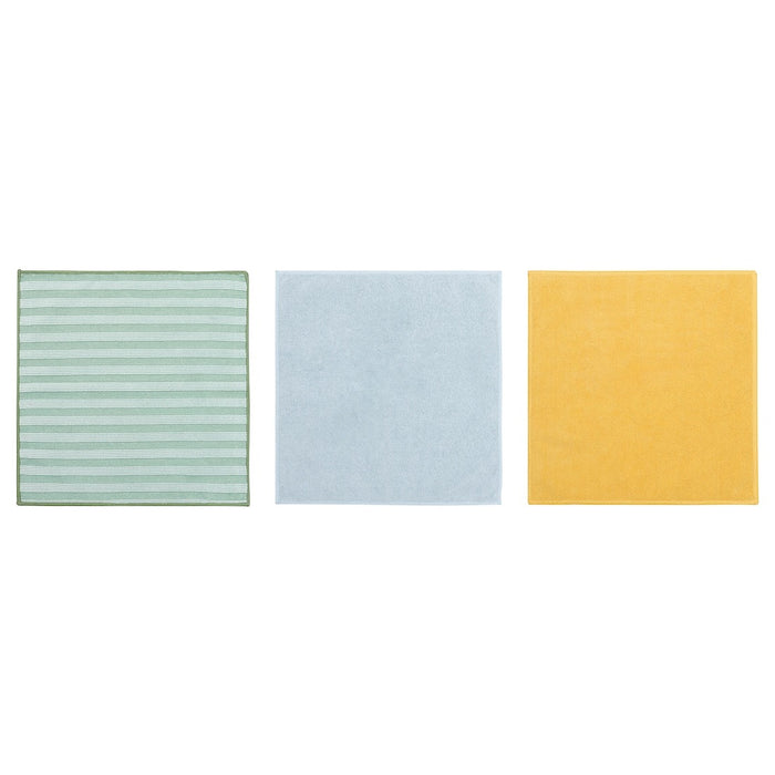 PEPPRIG Microfiber cloth, green blue/yellow, 28x28 cm