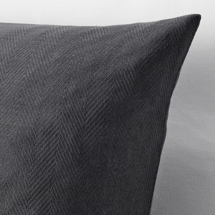PRAKTSALVIA Cushion cover, anthracite, 50x50 cm, 10511576