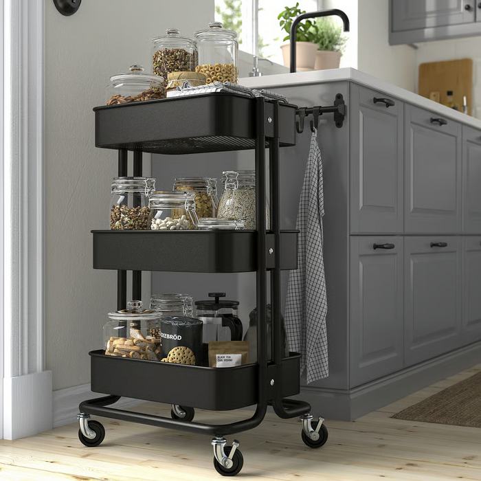 RASKOG Trolley, black, 35x45x77 cm, 60586786