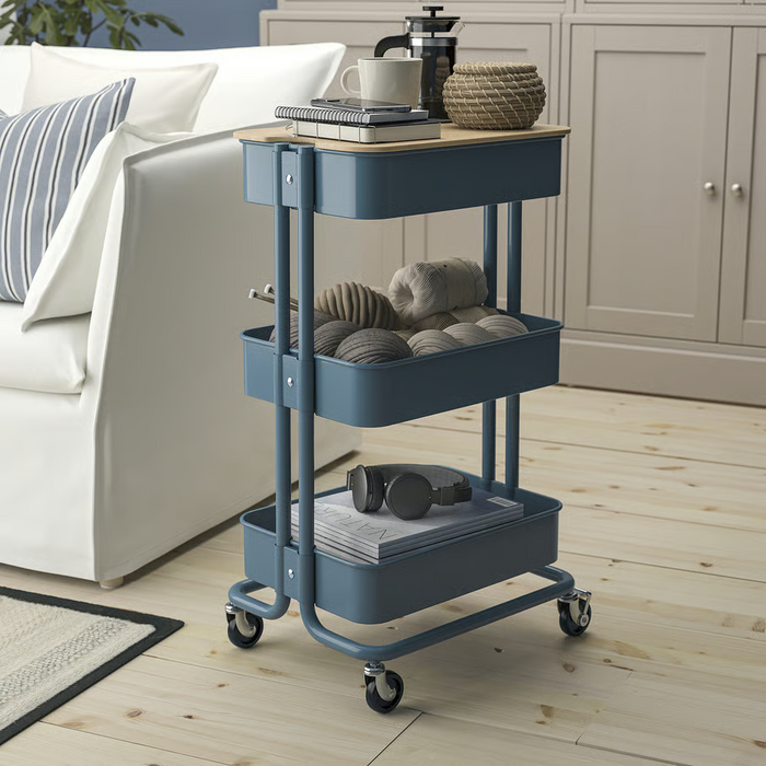 RASKOG Trolley, grey-blue, 35x45x77 cm, 40586787