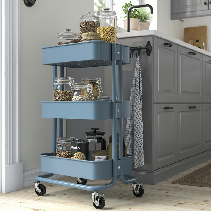 RASKOG Trolley, grey-blue, 35x45x77 cm, 40586787