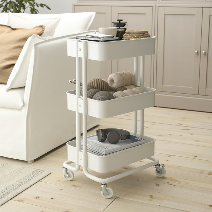 RASKOG trolley 35x45x77 cm white, 20586788