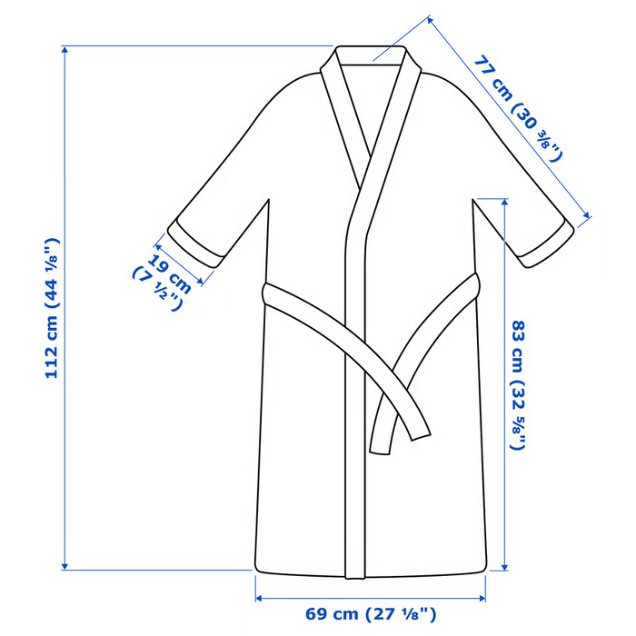 ROCKAN Bath robe, white, L/XL, 70392033