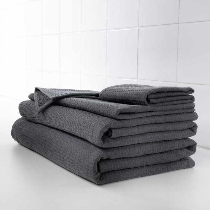 SALVIKEN Washcloth, anthracite, 30x30 cm