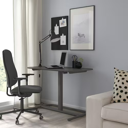 SEGRARE Desk sit/stand, dark grey, 110x60 cm, 70588110