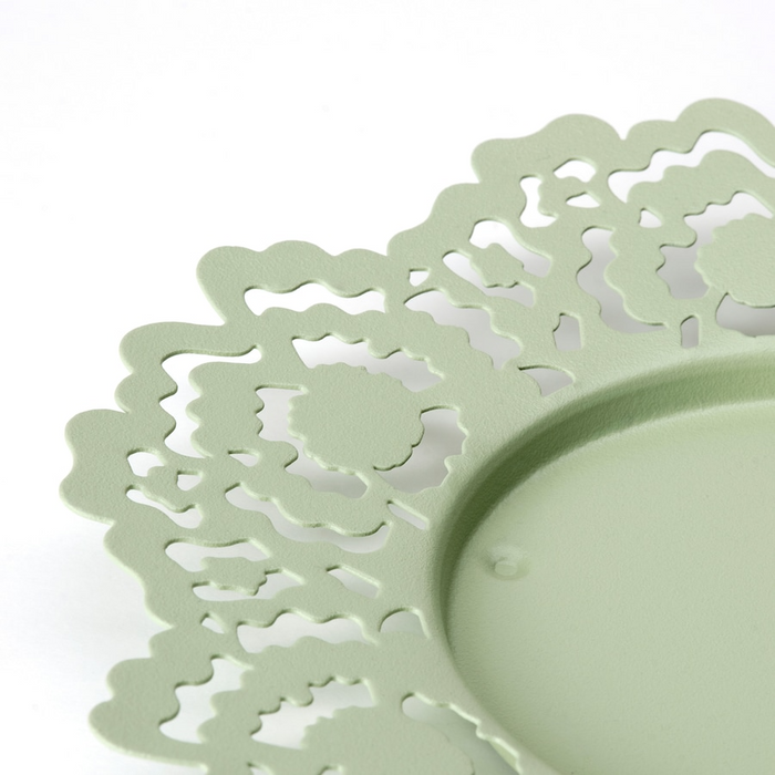 SILKESTRAD Candle dish, light green, 18 cm, 60570525