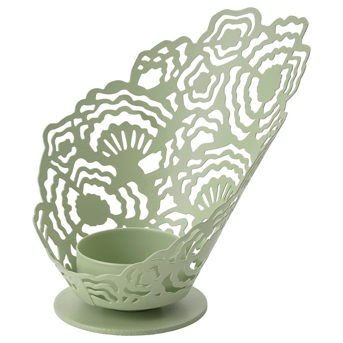 SILKESTRAD Tealight holder, light green, 11 cm, 30570522