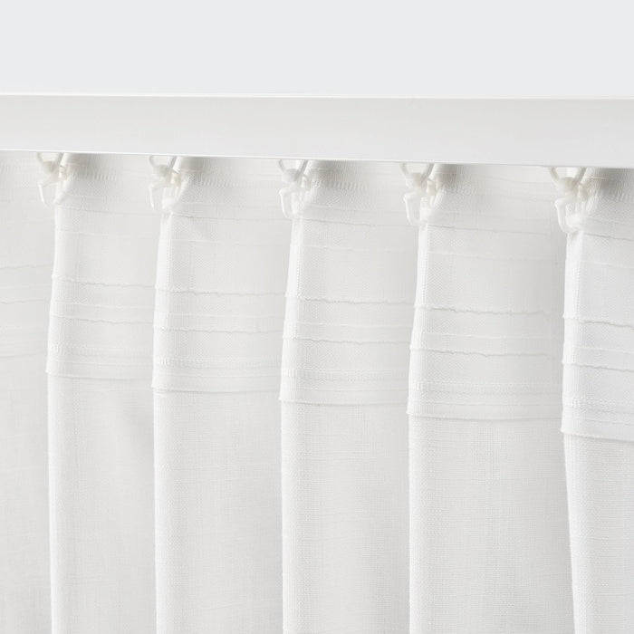 SILVERLONN Sheer curtains, 1 pair,white, 145x250 cm