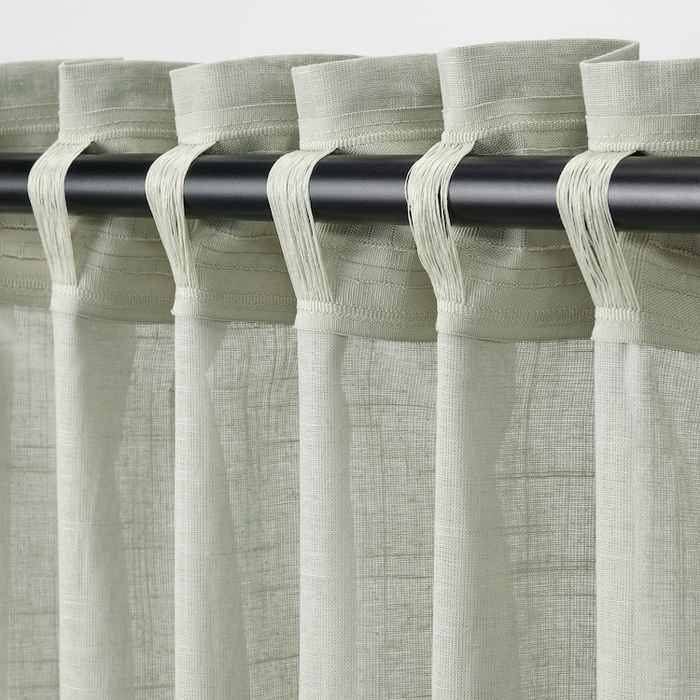 SILVERLONN Sheer curtains, 1 pair, light green, 145x250 cm