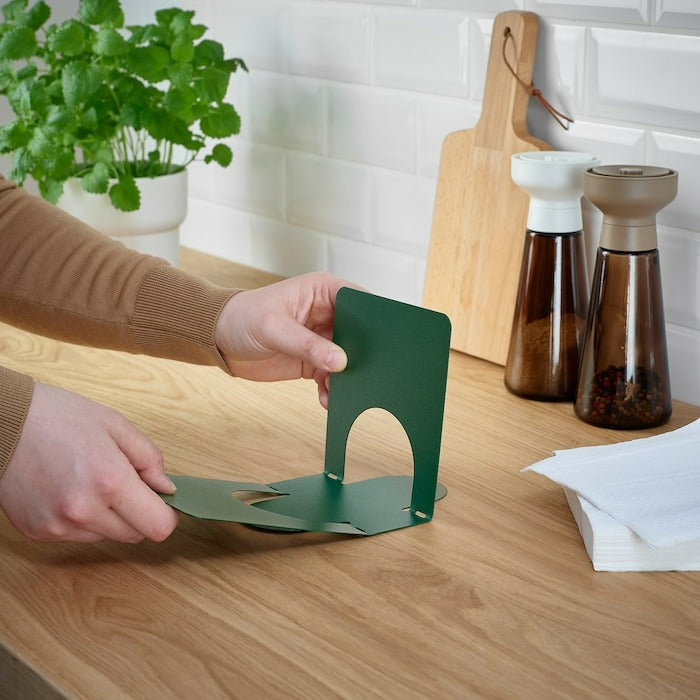 SKOGSROR Napkin holder, dark green, 13x12 cm