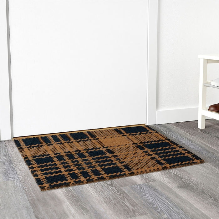 SLIPRAR door mat, blue/dark blue, 60x90 cm