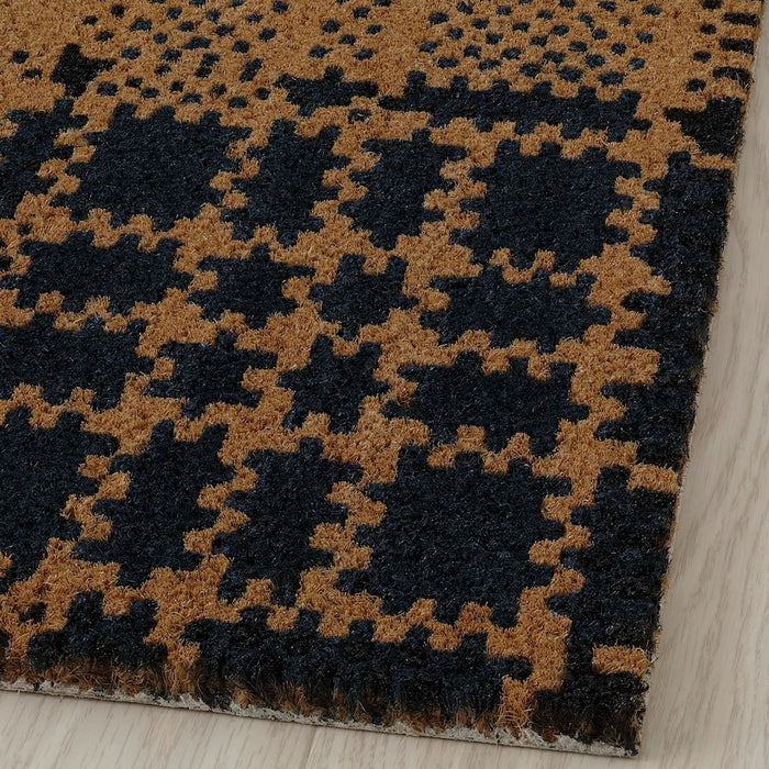 SLIPRAR door mat, blue/dark blue, 60x90 cm