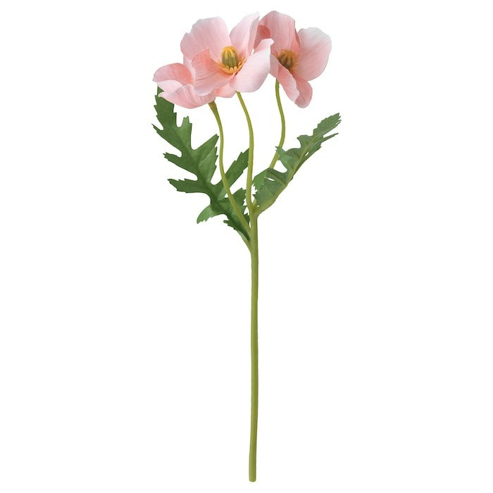 SMYCKA Artificial flower, in/outdoor/Poppy pink, 27 cm