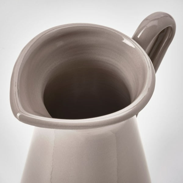 SOCKERART Vase/jug, dark grey-beige, 22 cm