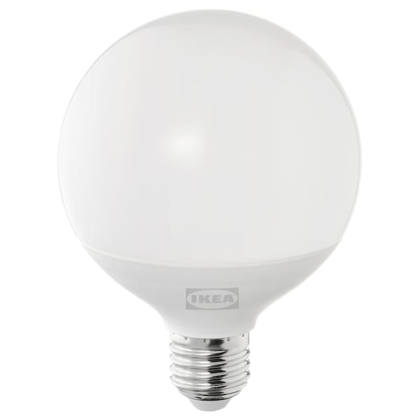 SOLHETTA LED bulb E27 1055 lumen, dimmable/globe opal white, warm white, 95 mm, 00498698