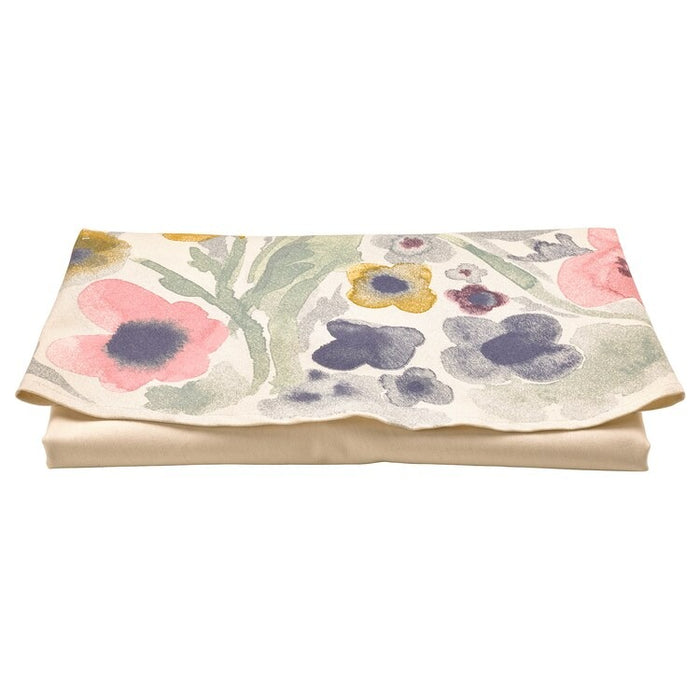 SOMMARFLOX Tablecloth, patterned flower/multicolour round, 150 cm