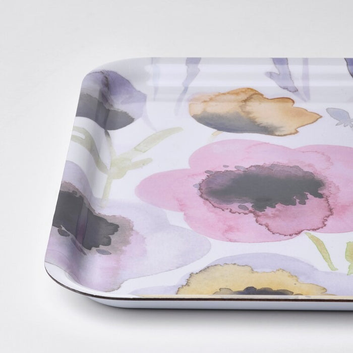 SOMMARFLOX Tray, patterned flower/multicolour, 33x33 cm