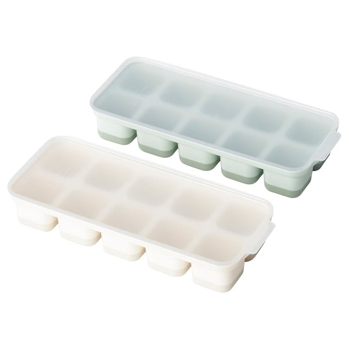 SPJUTROCKA Ice cube tray with lid, mixed colours