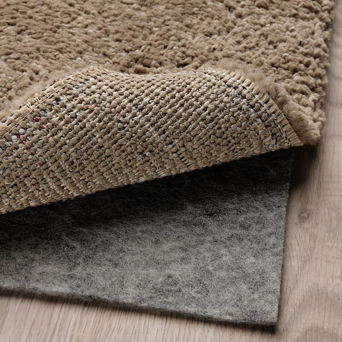 STOENSE Rug, low pile, beige, 133x195 cm