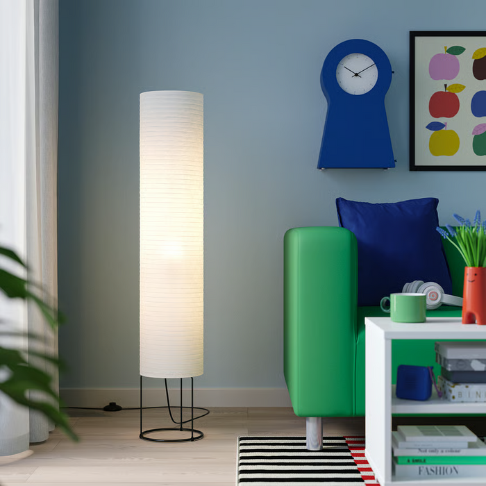 STRANDAD floor lamp, white/black, 70594837