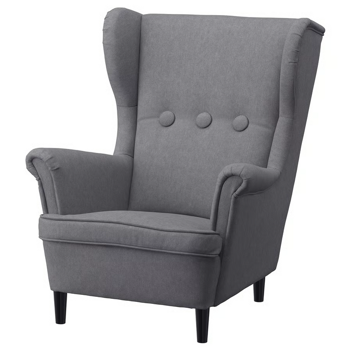 STRANDMON Children's armchair, Vissle grey, 80392546