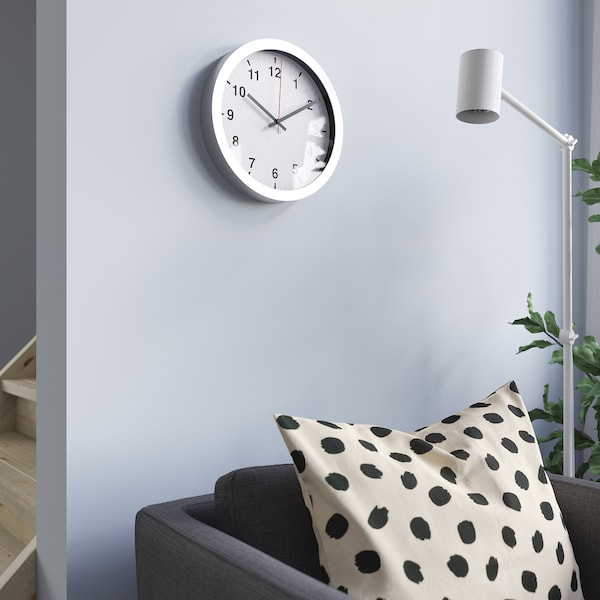 TJALLA Wall clock, silver-colour, 28 cm, 60540883