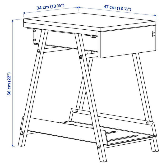 TROTTEN Drawer unit, white, 34x56 cm, 00474782