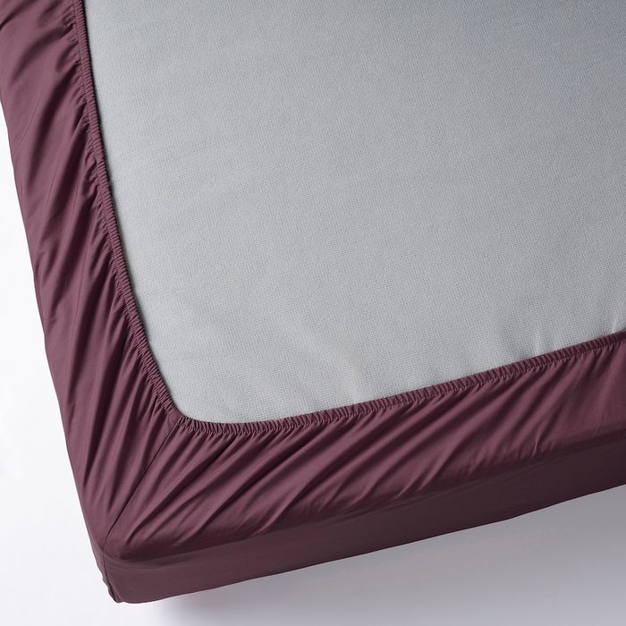 ULLVIDE Fitted sheet, deep red, 150x200 cm