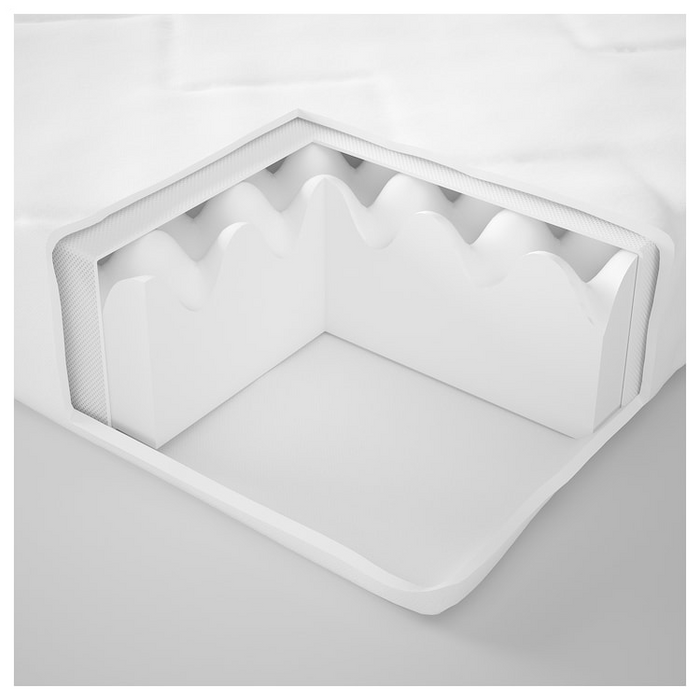 UNDERLIG Foam mattress for junior bed, white, 70x160 cm, 90348553