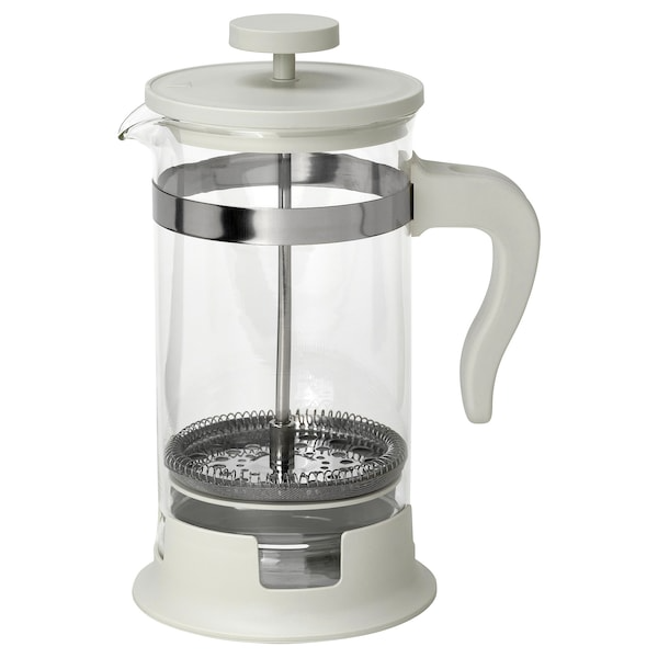 UPPHETTA Coffee/tea maker, glass/stainless steel off-white, 1 l, 40583741