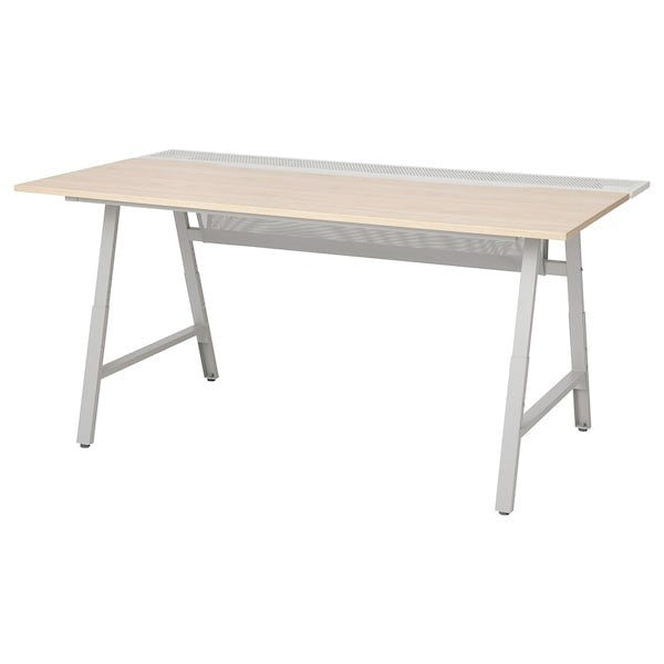 UTESPELARE Gaming desk, ash effect/grey 160x80 cm