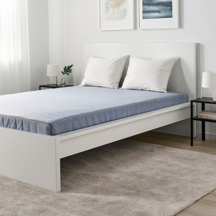 VADSO Sprung mattress, extra firm/light blue, 150x200 cm