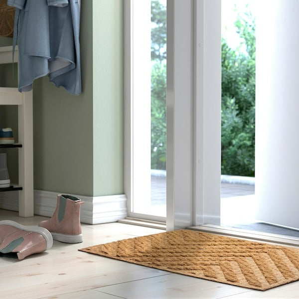 VAGRACKE Door mat, natural colour/beige, 40x60 cm