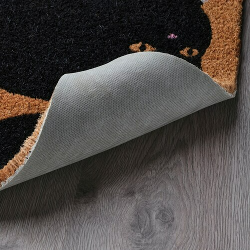 VAGTYP Door mat, cat black/natural, 40x60 cm