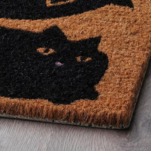 VAGTYP Door mat, cat black/natural, 40x60 cm