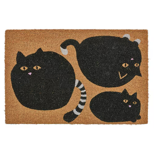 VAGTYP Door mat, cat black/natural, 40x60 cm