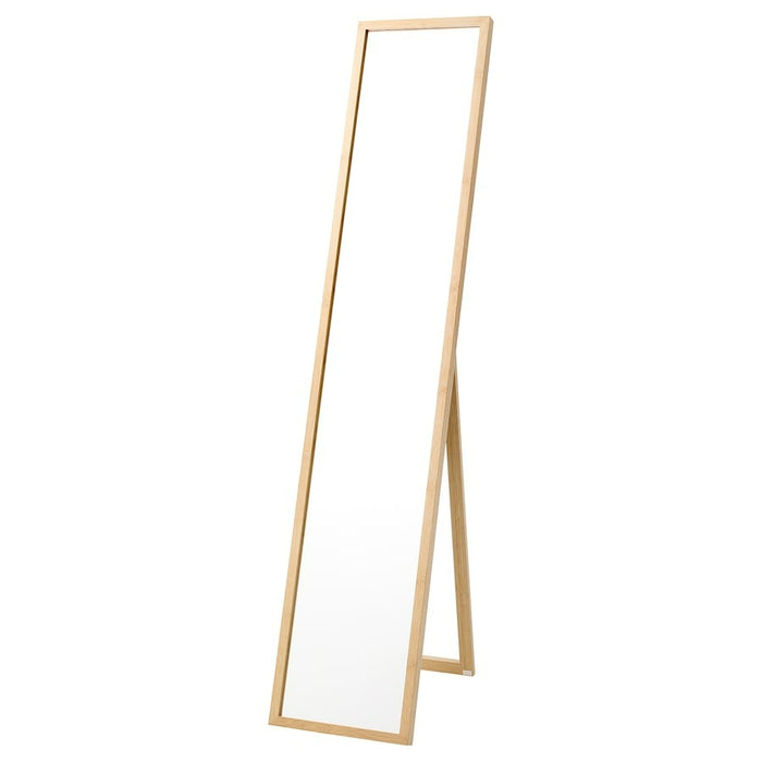 VARSNAS Standing mirror, bamboo, 30x150 cm