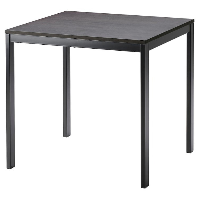 VANGSTA Extendable table, black/dark brown 80/120x75 cm