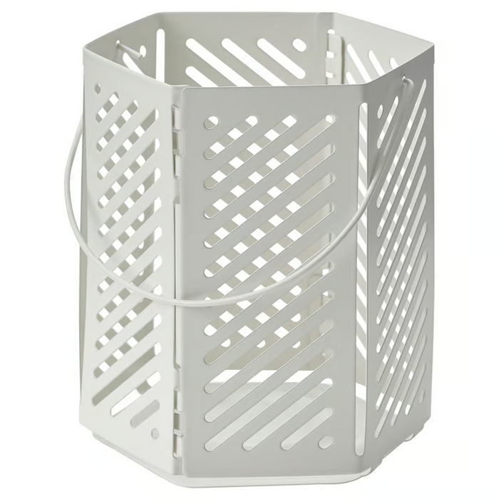 VARSYREN Lantern for tealight, white, 12 cm, 30581785