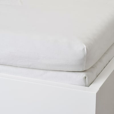 VARVIAL Fitted sheet for day-bed, white, 80x200 cm