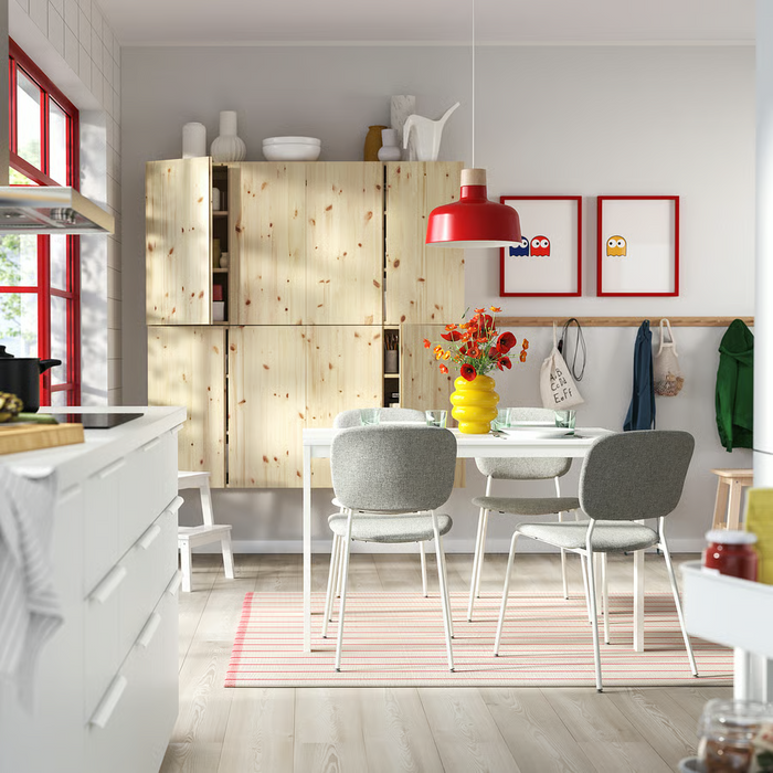 VIHALS Extendable table, white, 120/180x74 cm, 10592737