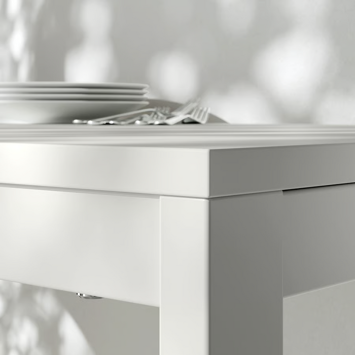 VIHALS Extendable table, white, 120/180x74 cm, 10592737