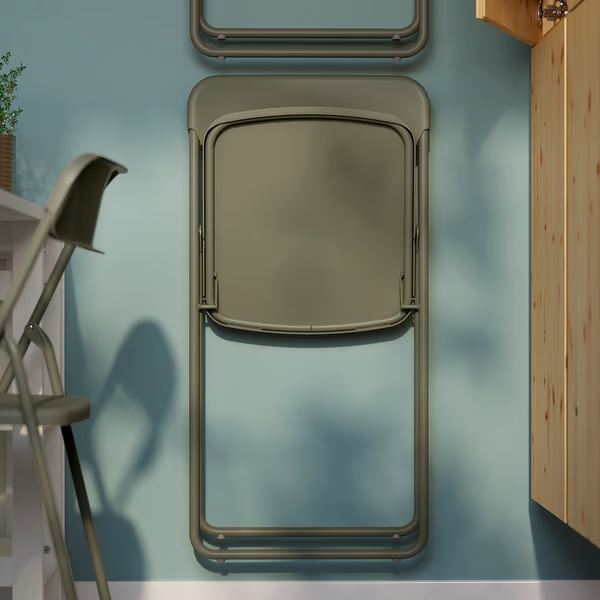 VIHALS Folding chair, green, 80592753